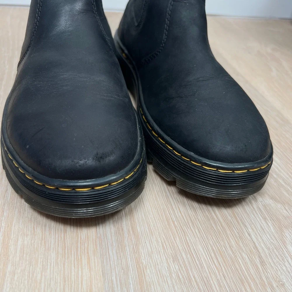 Dr. Doc Martens Air Wair Embury Black Chelsea Slip On Boot Mens 7 - Ladies 8 US